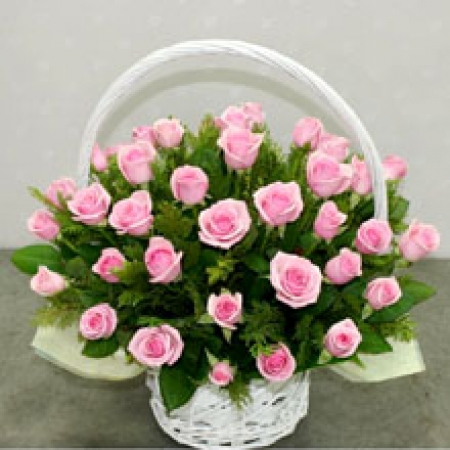 Soft Pink - 36 Stems In Basket